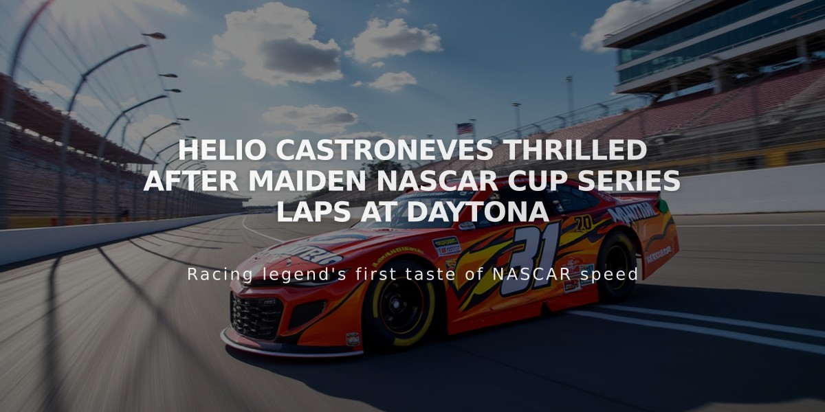 Helio Castroneves Thrilled After Maiden NASCAR Cup Series Laps at Daytona