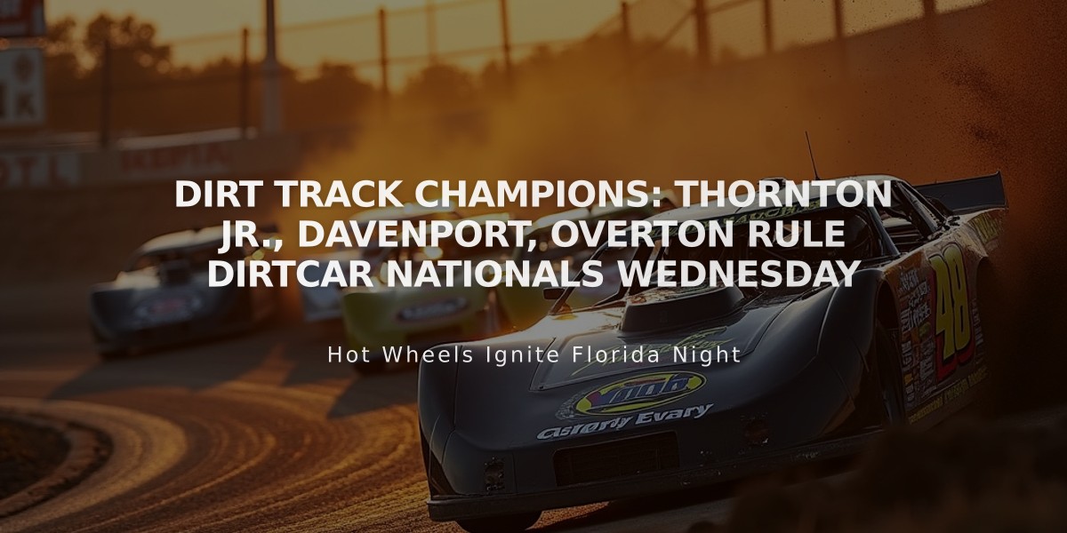 Dirt Track Champions: Thornton Jr., Davenport, Overton Rule DIRTcar Nationals Wednesday