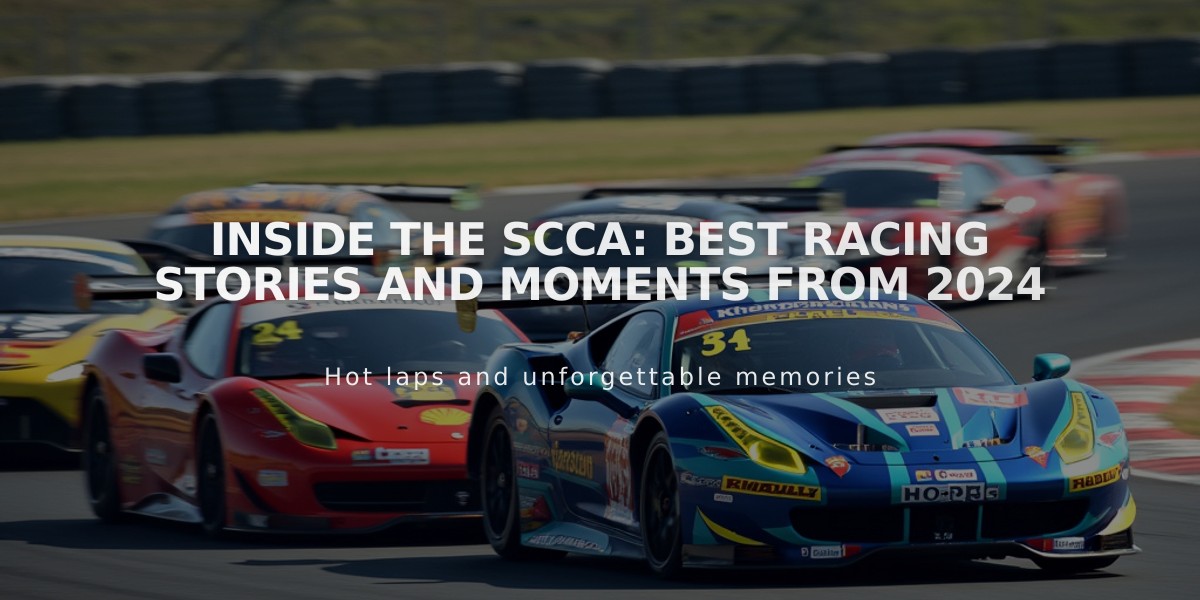 Inside the SCCA: Best Racing Stories and Moments from 2024