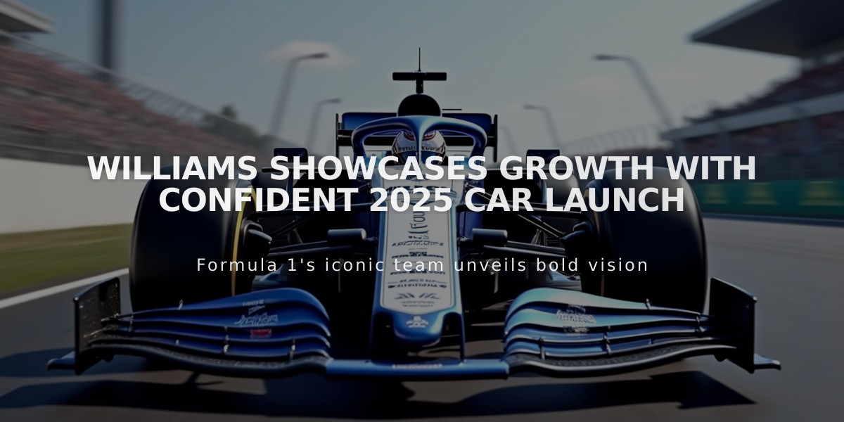 Williams Showcases Growth with Confident 2025 Car Launch