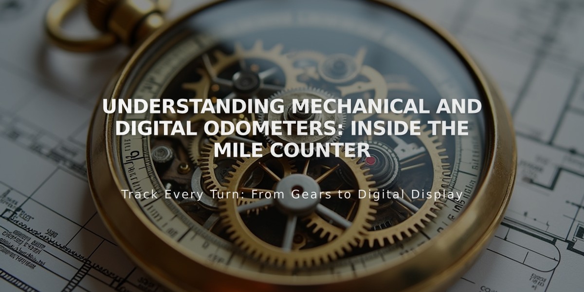 Understanding Mechanical and Digital Odometers: Inside the Mile Counter