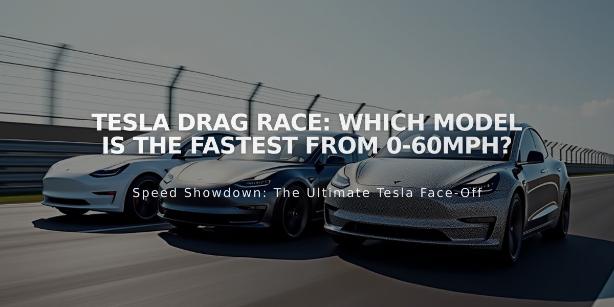 Tesla Drag Race: Which Model is the Fastest From 0-60mph?