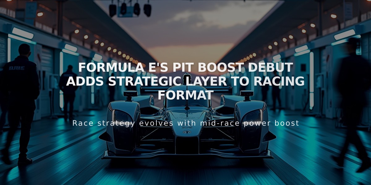 Formula E's Pit Boost Debut Adds Strategic Layer to Racing Format