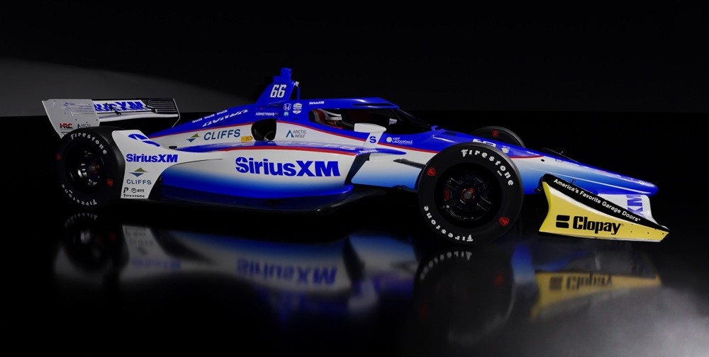 SiriusXM branded racing car