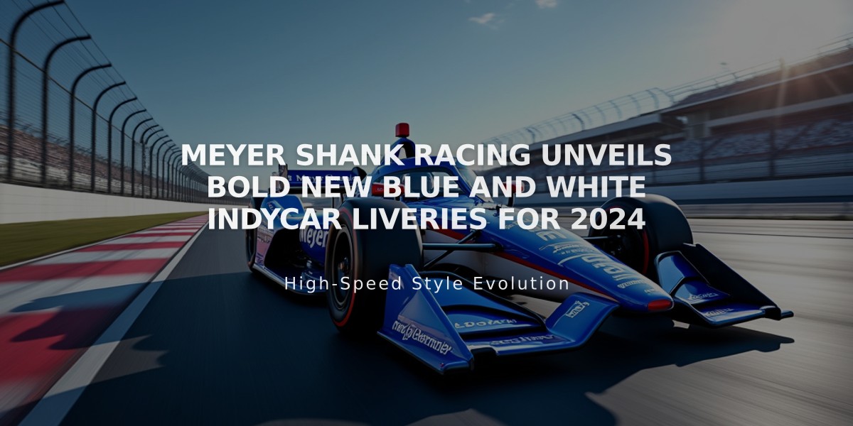 Meyer Shank Racing Unveils Bold New Blue and White IndyCar Liveries for 2024