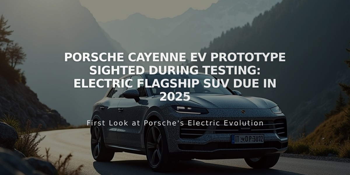 Porsche Cayenne EV Prototype Sighted During Testing: Electric Flagship SUV Due in 2025