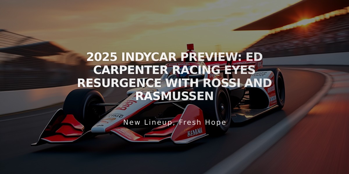 2025 IndyCar Preview: Ed Carpenter Racing Eyes Resurgence with Rossi and Rasmussen