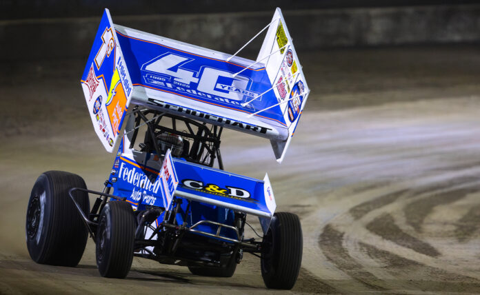 Sprint car racing at Volusia Speedway