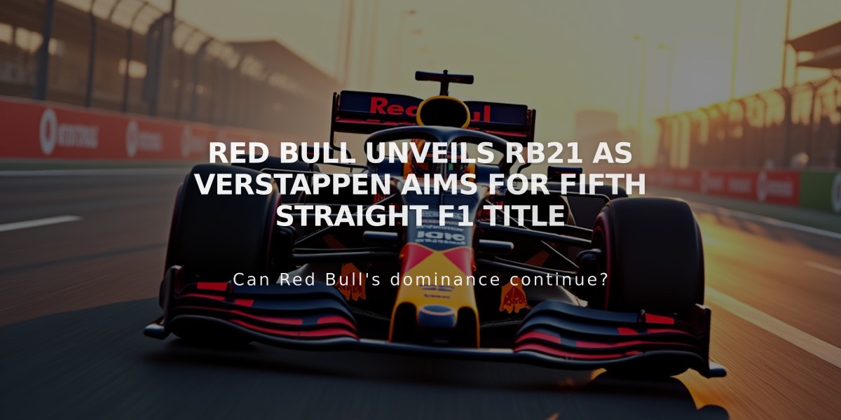 Red Bull Unveils RB21 as Verstappen Aims for Fifth Straight F1 Title