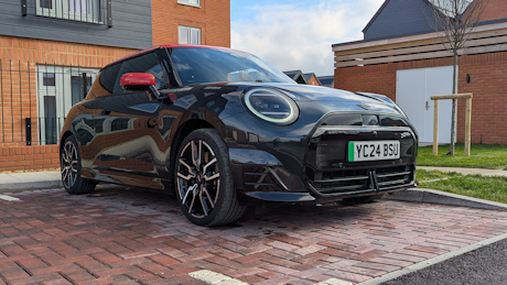 Electric Mini Cooper front view