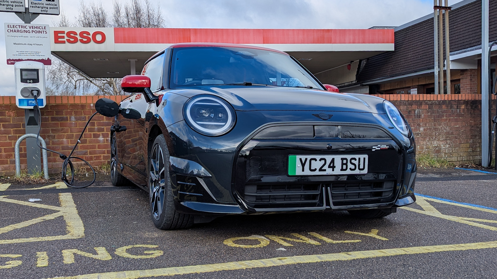 Electric Mini Cooper charging