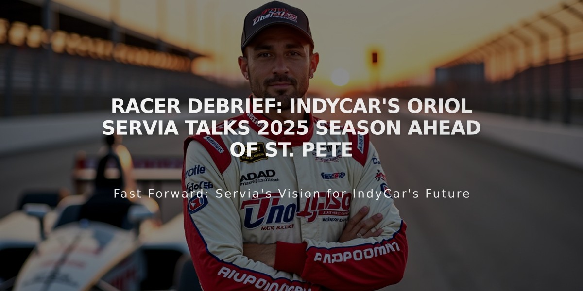 RACER Debrief: IndyCar's Oriol Servia Talks 2025 Season Ahead of St. Pete