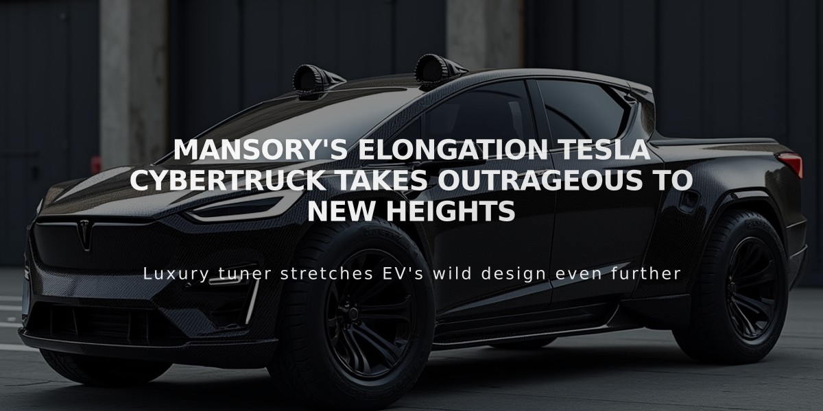 Mansory's Elongation Tesla Cybertruck Takes Outrageous to New Heights