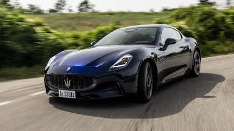 Maserati GranTurismo Folgore driving on road