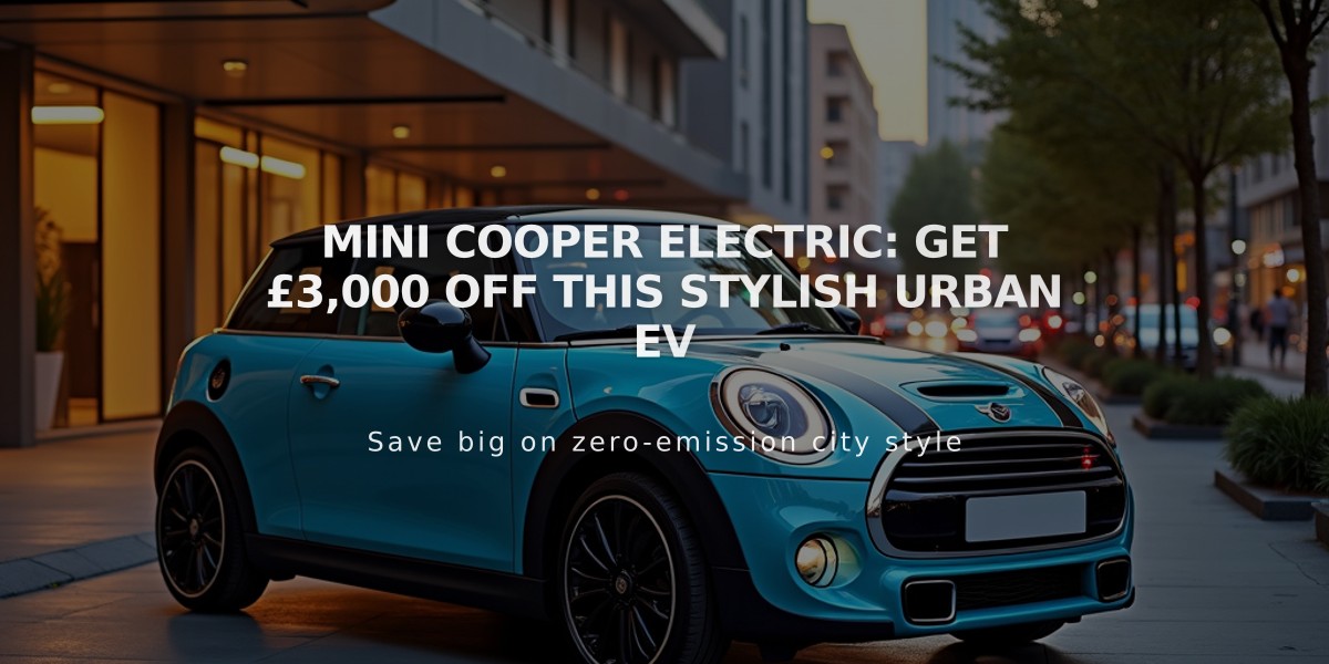 Mini Cooper Electric: Get £3,000 Off This Stylish Urban EV