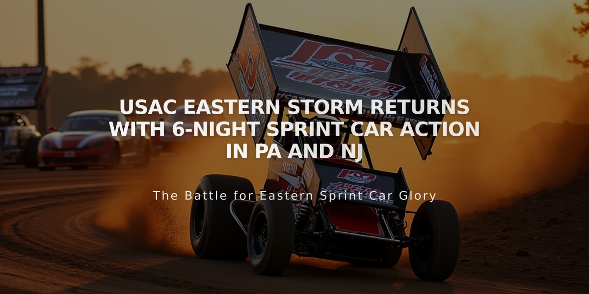 USAC Eastern Storm Returns with 6-Night Sprint Car Action in PA and NJ