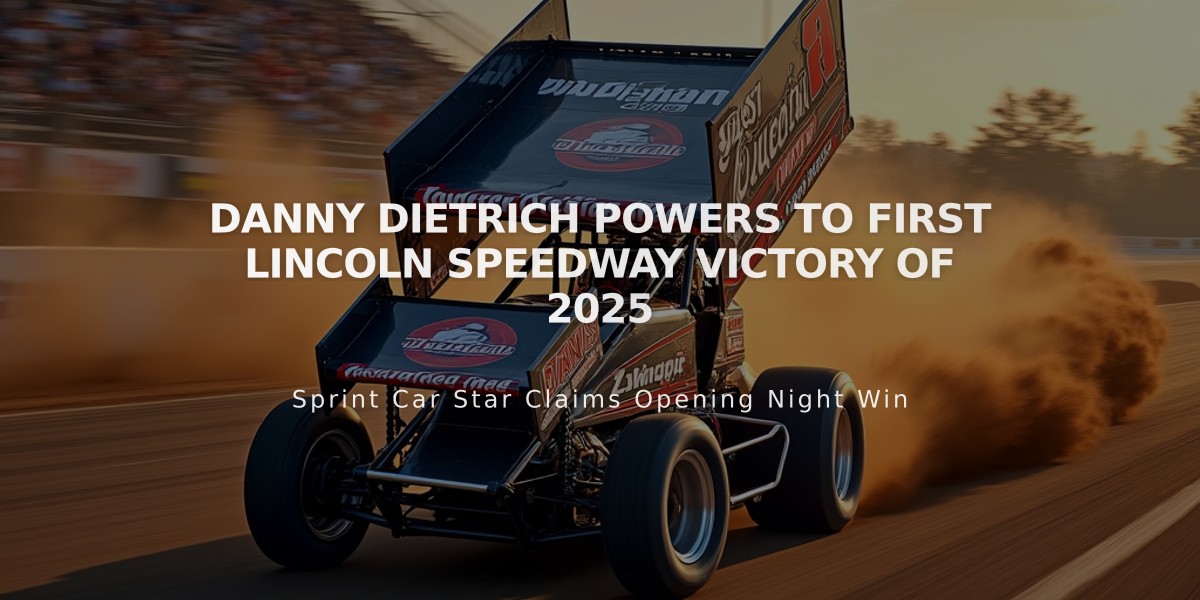 Danny Dietrich Powers to First Lincoln Speedway Victory of 2025