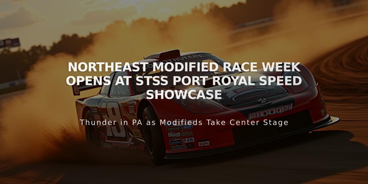 Northeast Modified Race Week Opens at STSS Port Royal Speed Showcase