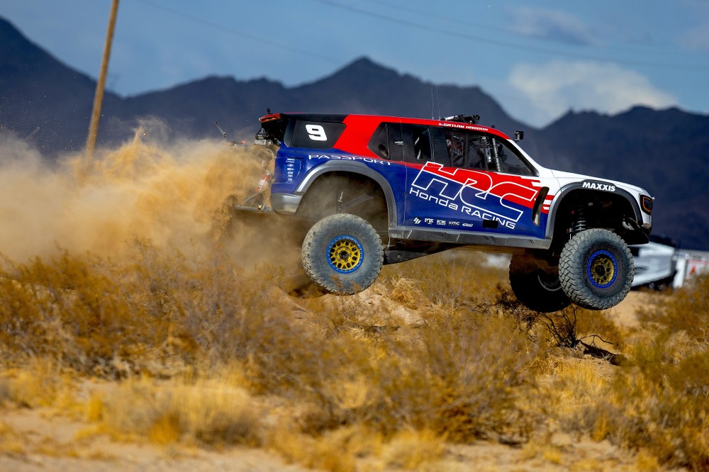 Racer driving Honda at Mint 400