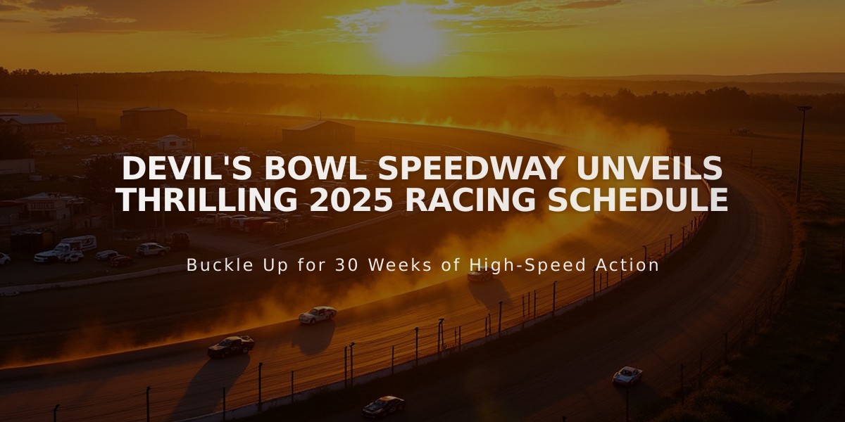 Devil's Bowl Speedway Unveils Thrilling 2025 Racing Schedule