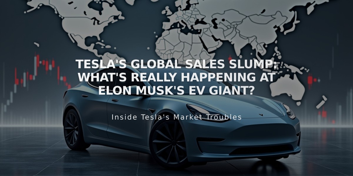 Tesla's Global Sales Slump: What's Really Happening at Elon Musk's EV Giant?