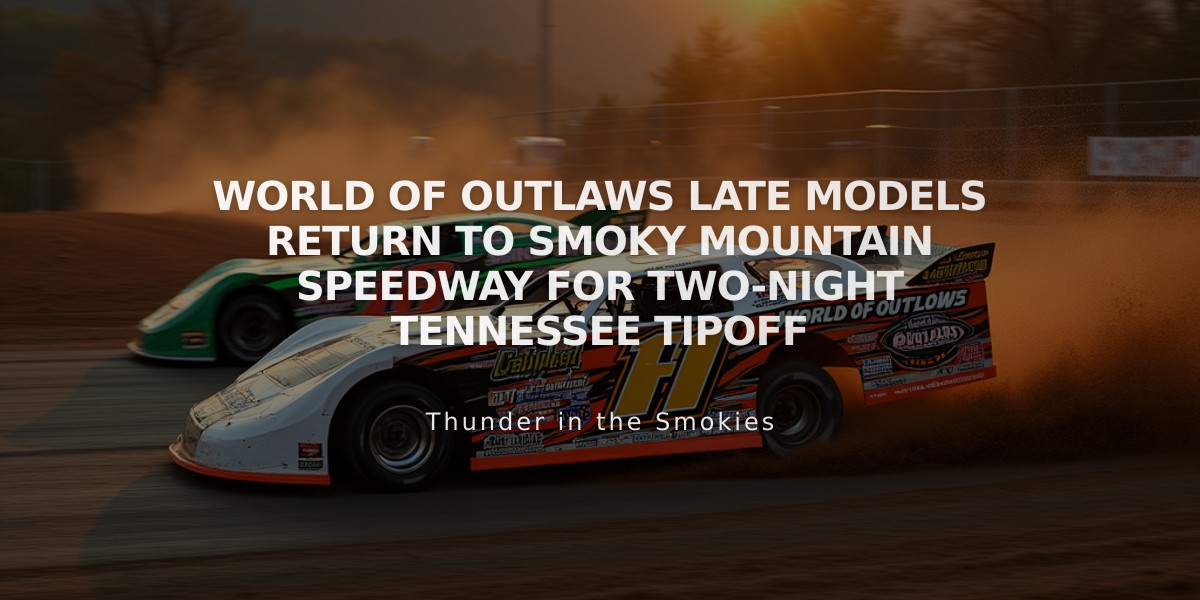 World of Outlaws Late Models Return to Smoky Mountain Speedway for Two-Night Tennessee Tipoff