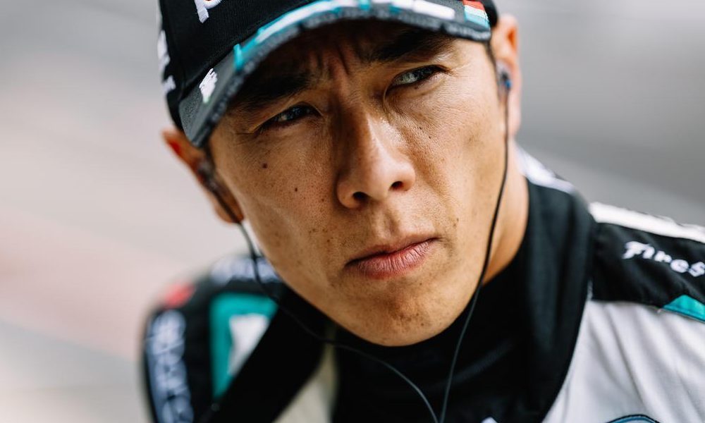 Takuma Sato practicing at Indianapolis 500